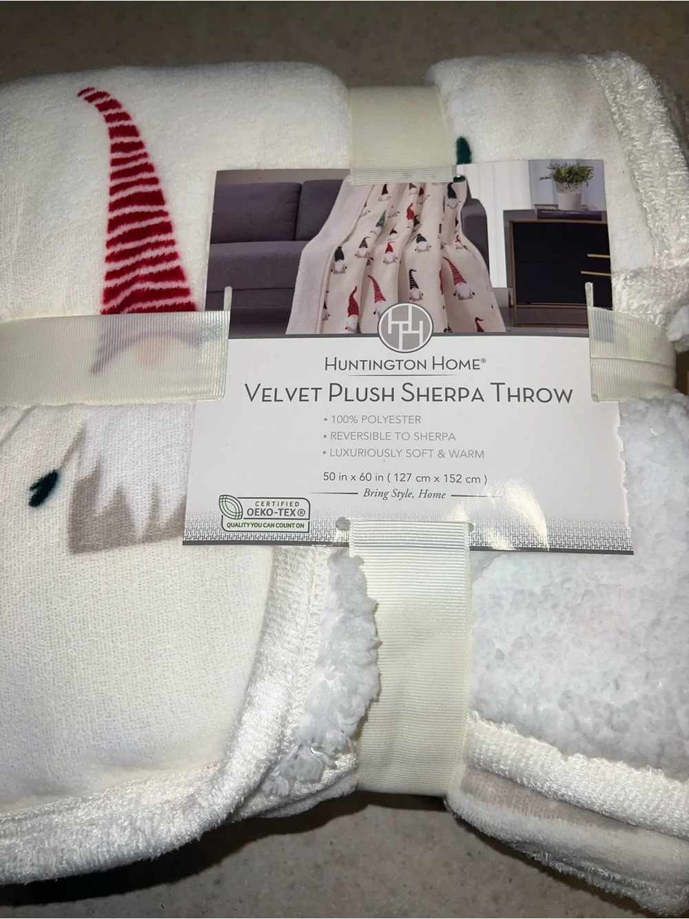 Christmas Sherpa Throw Blanket